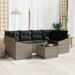 Set sofe s jastukom s pohranom 7 pcs Siva poliratan