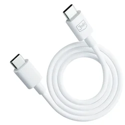 3MK Hyper Cable USB-C - USB-C 100W 1.2m White Cable