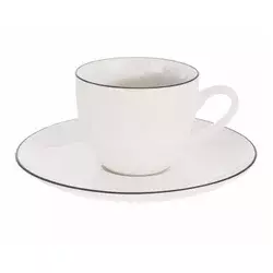 Orion Bele porcelanaste skodelice s krožnikom DECORA 100 ml 2 kosa.