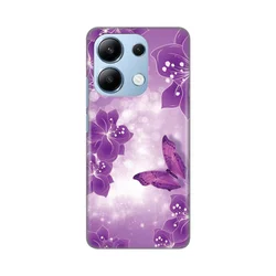 Maska za mobilni telefon Xiaomi Redmi Note 13 4G BUTTERFLY AND FLOWERS PRINT
