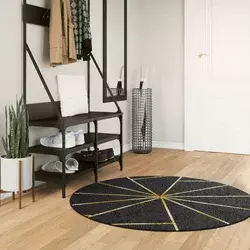 Perivi tepih crno-zlatni O 120 cm