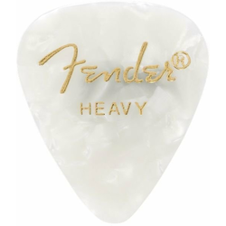 Fender 351 Shape Premium Pick Heavy White Moto