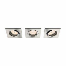 Philips 50403/17/PN - KOMPLET 3x ugradna stropna lampa DONEGAL 1xGU10/5,5W/230V