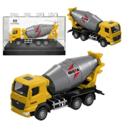 Kovinski model HUINA - Rumena mešalica za beton, 1:80