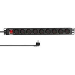 Razvodni PDU panel za rack sa 9 utienih mesta i osiguracem, kabl 2m (aluminijum)