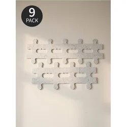 Sinsay - Set filcanih zidnih panela u obliku slagalice 9 pack - svetlo siva