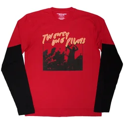 Twenty One Pilots Live Scribble Black & Red L Majica