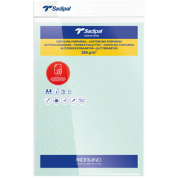 Papir glitter A4 330g pk3 Sadipal Fabriano S0020311 pastelno zeleni