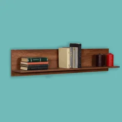 Hanah Home Zidna polica Raf-11-Oo-1, 120x25x20 cm, Braon