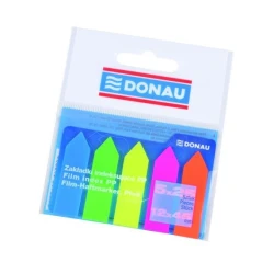 Donau Samolepilni plastični zaznamki v obliki puščice 12 x 45 mm - neonske barve