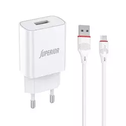 Kućni Punjač SU-P100 10.5W 2.1A Micro, Beli