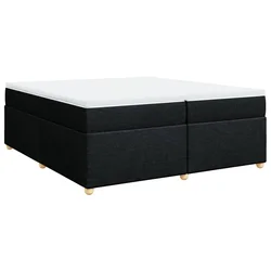 vidaXL vidaXL Box spring postelja z vzmetnico črn 200x200 cm blago, (21307518)