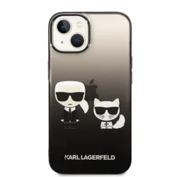 KARL LAGERFELD Futrola za iPhone 14 Black K and Choupette Centered Grad