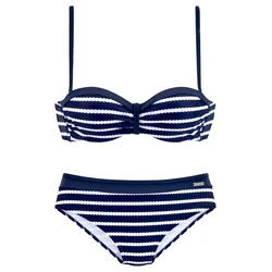 LASCANA Bikini mornarska/bela
