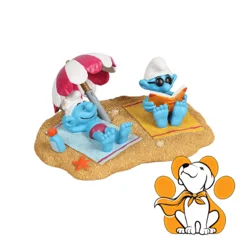 Duvo+ Dekoracija Za Akvarijum Smurfs Beach Sunbathing, 17.4cm x 13.2cm x 7.9cm