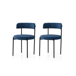 Hanah Home Set stolica Gini, 48,5x75,5x50,5 cm, 2 komada, Crno-plave
