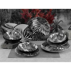 Creatable Kombinirani Servis Tropicana Black, 12-Delni