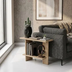 Hanah Home pomoćni sto Essenziale, 80 cm, hrast Sapphire