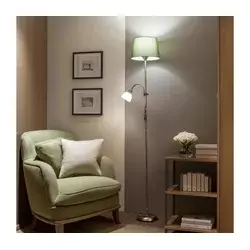 Brilagi - Stojeća lampa CERIA 1xE27/100W/230V + 1xE14/25W mat hrom/zelena