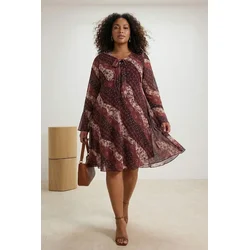 Trendyol Curve Ženska haljina Tbbaw26Ah00064, Bordo