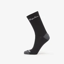 Nogavice Rapha Logo Socks Black/ Dark Grey S