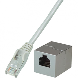 Renkforce RJ45 mrežni produžni kabel CAT 5e F/UTP 1 m sivi, zaštita na priključku Renkforce