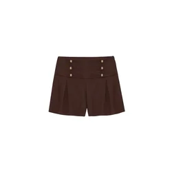 Dilvin Hlače Shorts temno rjava