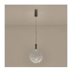 LED luster na sajli PERFORATO LED/6,3W/230V 3000K sjajni hrom, prečnik 20 cm