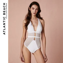 Atlanticbeach Ženski jednodelni kupaći kostim, Beli