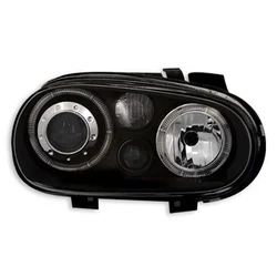 OEM Kristalni farovi Angel Eyes VW Golf IV, Crni