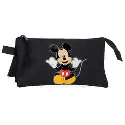 MICKEY CHEERFUL prazna pernica sa 3 pregrade - crna