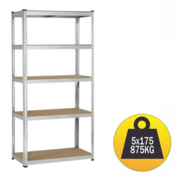 SITONIA Polica Metal medijapan 180x90x35cm, 5x175kg