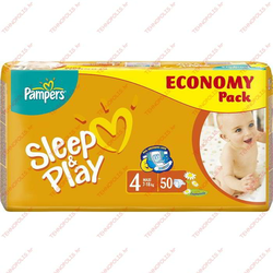 PAMPERS pelene SLEEP&PLAY MAXI 50 + poklon vlažne maramice BABY FRESH 64