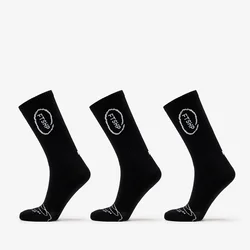 Nogavice Footshop High Crew Socks 3-Pack Black 39-42