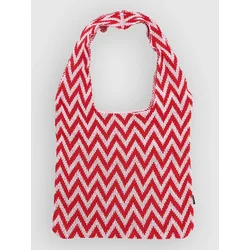 Blue Tomato Crochet Tote Bag red zigzag