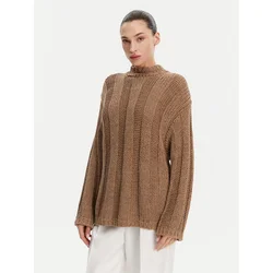 Tommy Hilfiger Pulover WW0WW44486 Rjava Relaxed Fit