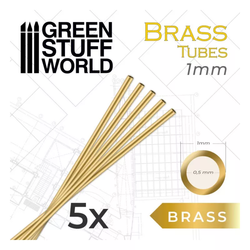 Tubo Redondas Laton 1mm / Round Brass tube 1mm PACKx5