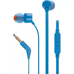 JBL Harman slušalke JBL Harman T110, v-ušesne slušalke, modre barve