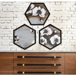 Wallity Uokvirena slika 6GEN1224363379, 35x35 cm, 3 dijela