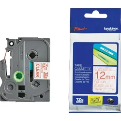 BROTHER TZE132 PROZOREN/RDEČ 12MM, TRAK ZA PT
