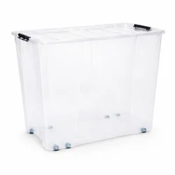 Kutija jolly pvc sa točkićima 100l providna dea