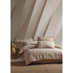 Aberto Design Komplet posteljina Jasmin, 200x220 cm, Bež-Bela