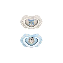 CANPOL BABIES Silikonska varalica za bebe Bonjour Paris 6-18M 2/1 plava i siva
