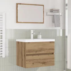 Set namještaja za kupaonicu 3 kom. Crni hrast 61 x 39 x 45 cm
