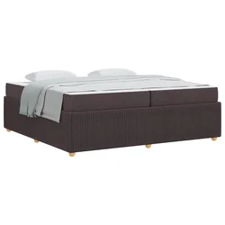 Vidaxl Konstrukcija postelje Temno rjava 200 x 200 cm blago