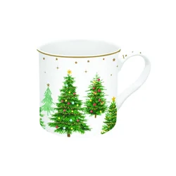 Porcelain mug, 300 ml, Festive TREES - Nuova R2S