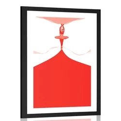 Plakat s paspartujem baletni nastop - 30x45 silver