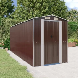 vidaXL Vrtna lopa temno rjava 192x523x223 cm pocinkano jeklo