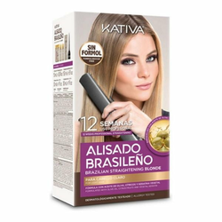 Kativa Set za brazilsko ispravljanje kose peglom Brasileno Blond
