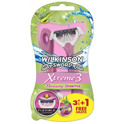 WILKINSON SWORD Xtreme 3 Beauty Sensitive britvica za jednokratnu uporabu (Aloe Vera) 4 kom